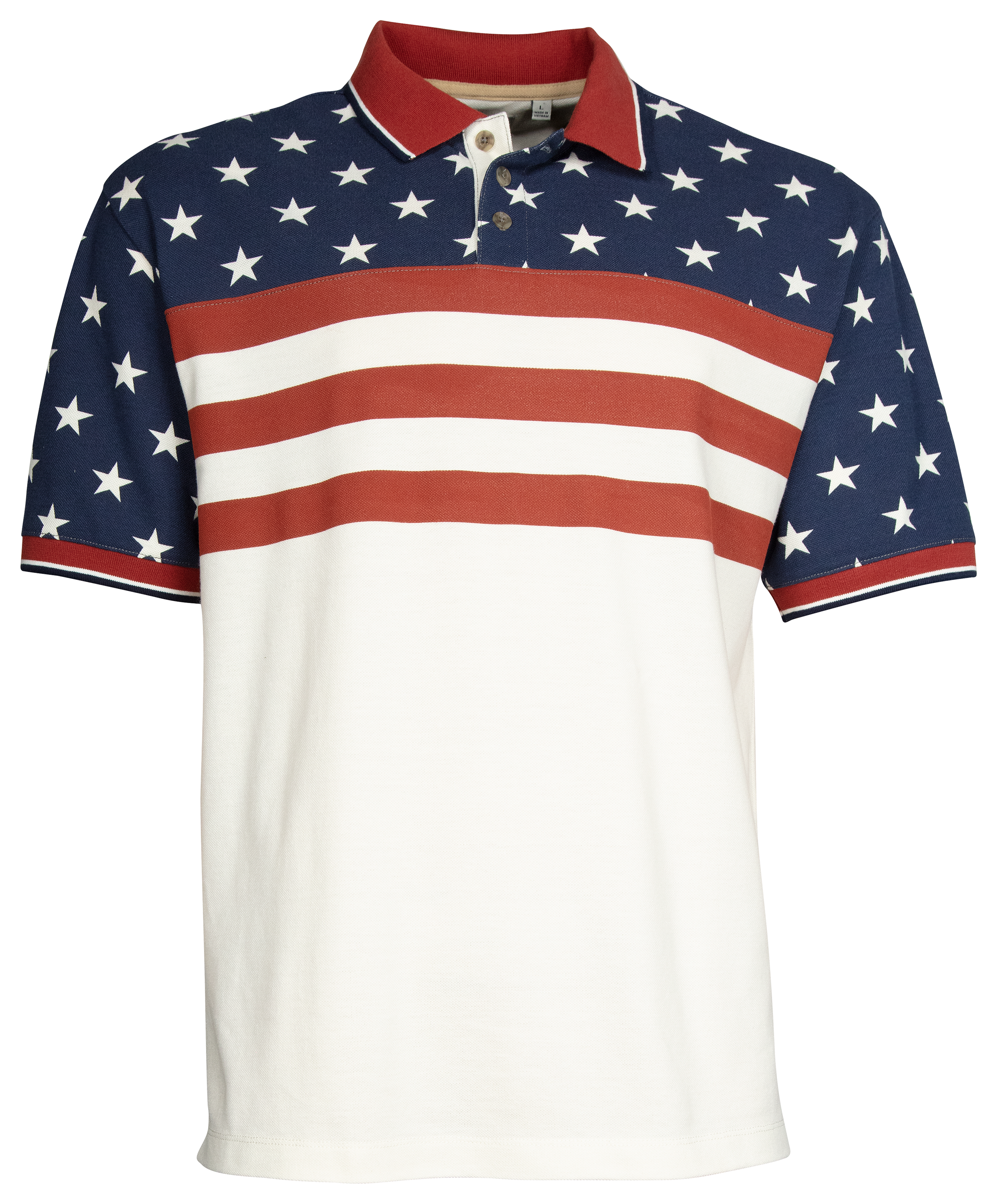 RedHead American Legacy Stars and Stripes Short-Sleeve Polo for Men ...